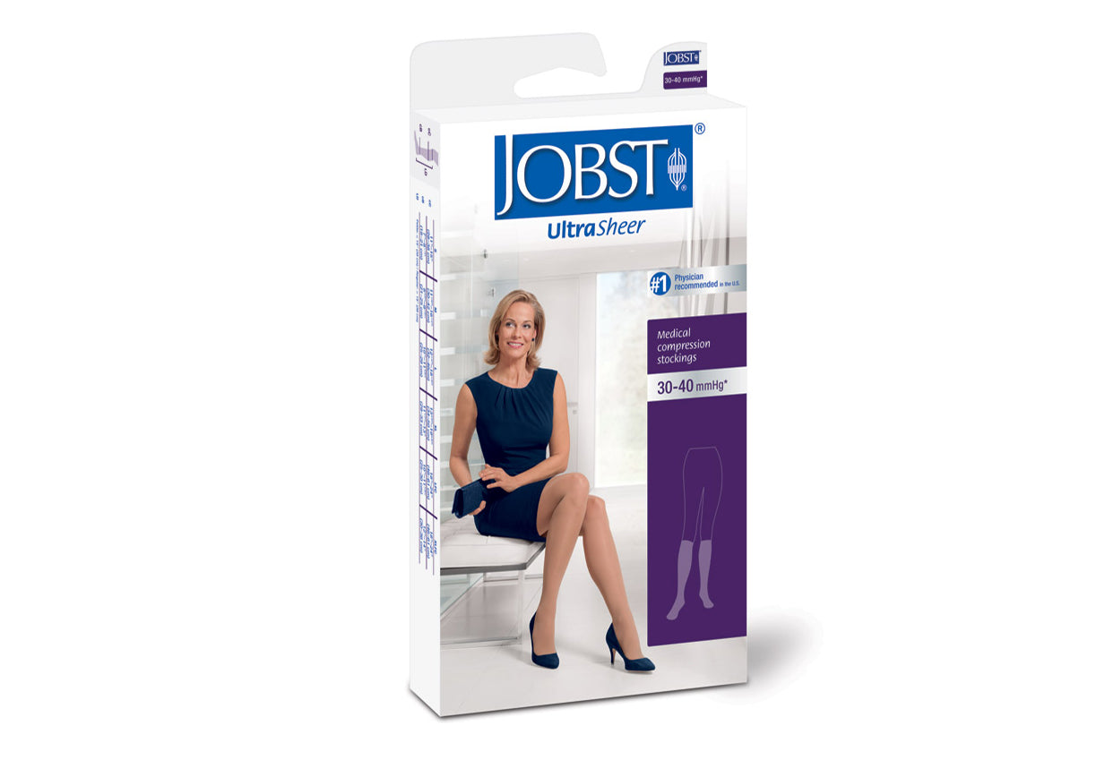 Jobst UltraSheer Closed Toe Knee High 30-40 mmHg