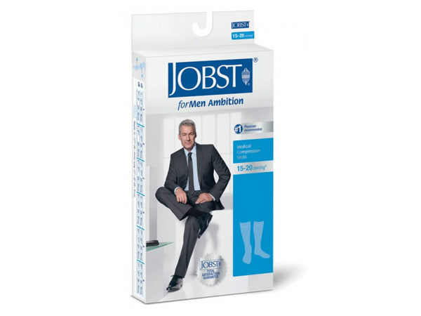 Jobst Men's Ambition Closed Toe Knee High 15-20mmHg