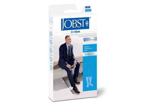Jobst forMen Casual Closed Toe Knee High 15-20 mmHg
