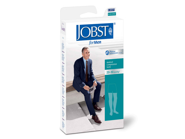 Jobst forMen Closed Toe Thigh High Support Socks 20-30 mmHg
